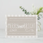 Diamond Pattern Merry en Bright Corporate Kaart (Staand voorkant)