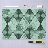 Diamond Pattern met Florals Decoupage Tissuepapier (Craft)