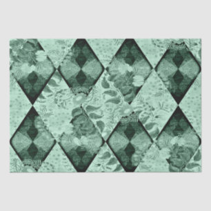 Diamond Pattern met Florals Decoupage Tissuepapier