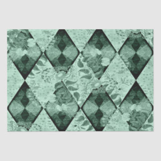 Diamond Pattern met Florals Decoupage Tissuepapier