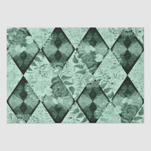 Diamond Pattern met Florals Decoupage Tissuepapier (Voorkant)