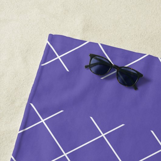 Diamond Pattern purple Strandlaken (In situ)