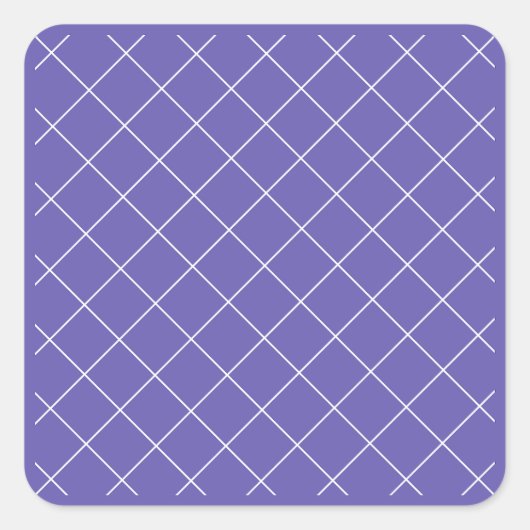 Diamond Pattern purple Vierkante Sticker (Voorkant)