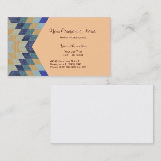 Diamond Pattern Quilt Visitekaartje (Voorkant / Achterkant)