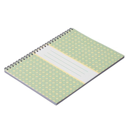 Diamond Pattern Teal Notitieboek (Linkerzijde)
