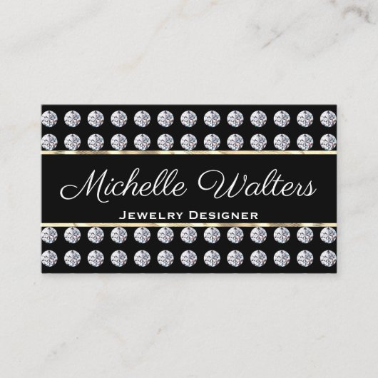 Diamond Pattern | Visitekaartje met goudvormig  (Voorkant)