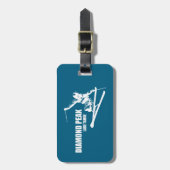 Diamond Peak Lake Tahoe Skier Bagagelabel (Voorkant verticaal)