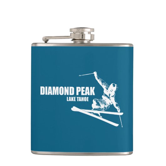 Diamond Peak Lake Tahoe Skier Heupfles (Voorkant)