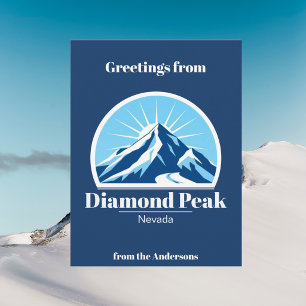 Diamond Peak Nevada berg skigebied Ansichtkaart Briefkaart