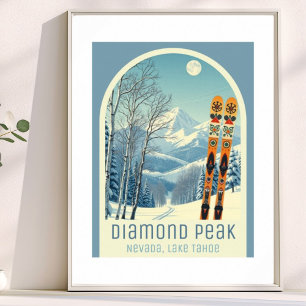 Diamond Peak Nevada skigebied Lake Tahoe Poster
