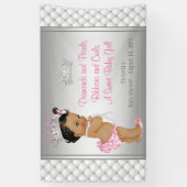 Diamond Pearl Ethnic Princess Baby shower Spandoek (Verticaal)