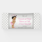 Diamond Pearl Ethnic Princess Baby shower Spandoek (Horizontaal)