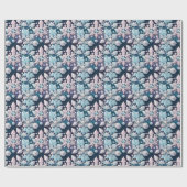 Diamond & Pearl Snowflake Kant Kerstpatroon Cadeaupapier (Vlak)