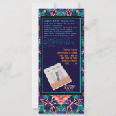 Diamond Pearls Aqua Blue Boho Vibe Boek Lancering Kaart (Achterkant)