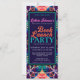 Diamond Pearls Aqua Blue Boho Vibe Boek Lancering Kaart