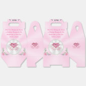 Diamond Pearls Personaliseer, Roze Party Favoriete Bedankdoosjes (Ongevouwen)