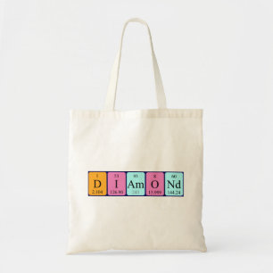 Diamond periodiek systeem naam canvas tas