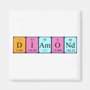 Diamond periodiek table name magnet
