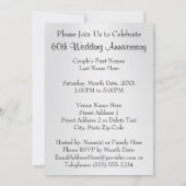 Diamond Personalized, 60th Anniversary Uitnodiging (Achterkant)