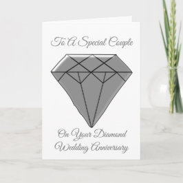 Diamond Personalized 60th Wedding Jubileum Kaart