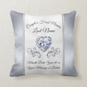 Diamond Personalized Kussens for Wedding Gift