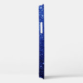 Diamond Photo Glitter Calligraphy Name Navy Blue Case-Mate iPhone Case (Achterkant / Rechts)