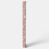 Diamond Photo Glitter Name Monogram Roos Gold Hoes Samsung Galaxy Hoesje (Linkerkant)