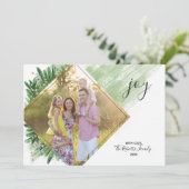 Diamond Pine | Kerstfotokaart Feestdagenkaart (Staand voorkant)