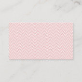 Diamond Pink Chevron Elegant Minimalistisch Visitekaartje (Achterkant)
