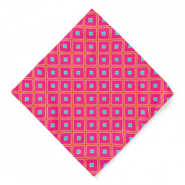 Diamond Pink en Oranje Pattern Bandana