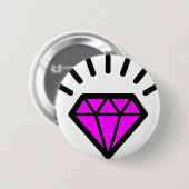 diamond-pink ronde button 5,7 cm (Voorkant /achterkant)