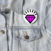 diamond-pink ronde button 5,7 cm (In situ)