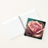 Diamond Pink Rose gepersonaliseerd Notitieboek (Binnen)
