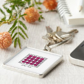 Diamond Pink Tourmaline Sleutelhanger (Zijkant)