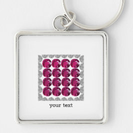 Diamond Pink Tourmaline Sleutelhanger