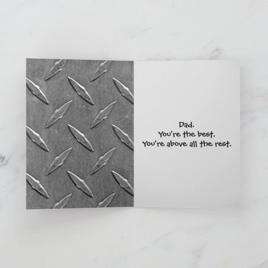 Diamond Plating voor papa Kaart (Binnen)