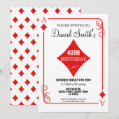 Diamond Playing Kaart Verjaardag Ace Las Vegas Cas (Voorkant / Achterkant)