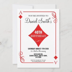 Diamond Playing Kaart Verjaardag Ace Las Vegas Cas