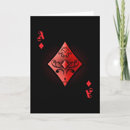 Diamond Poker Ace Casino Kaart (Voorkant)