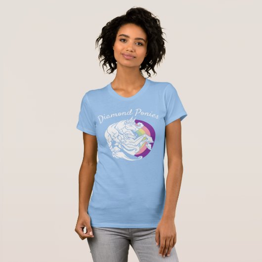 Diamond Ponies Dames T-shirt (Voorkant volledig)