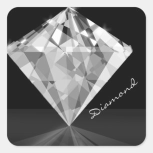Diamond Print Vierkante Sticker
