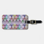 Diamond Quilt Pattern Custom Bagagelabel (Voorkant horizontaal)