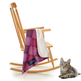 Diamond Quilt - Pinks and Purples - voeg initialen Sherpa Deken