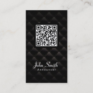 Diamond Quilt QR Code Announcer Visitekaartje