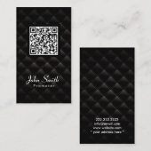 Diamond Quilt QR Code Promoter Visitekaartje (Voorkant / Achterkant)