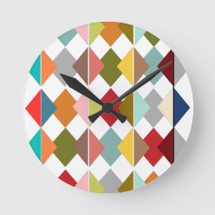 Diamond Quilt Ronde Klok
