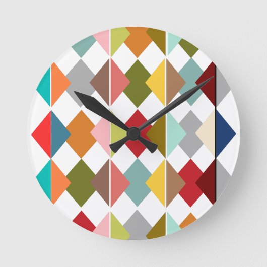 Diamond Quilt Ronde Klok (Voorkant)