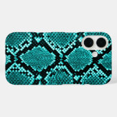 Diamond Rattlesnake Snake Skin aqua Case-Mate iPhone Case (Achterkant (horizontaal))