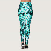 Diamond Rattlesnake Snake Skin aqua Leggings (Achterkant)