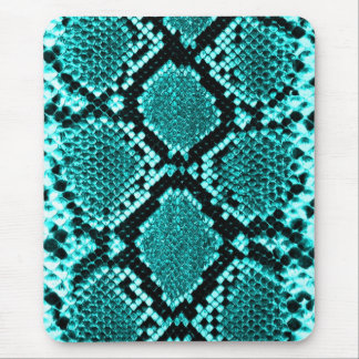 Diamond Rattlesnake Snake Skin aqua Muismat
